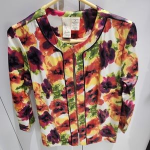 Light weight Jacket. Good as new. Multi color, soft material. Worn once.